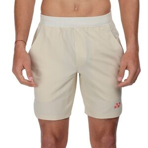 YONEX Men’s performance athletic tennis shorts ice beige